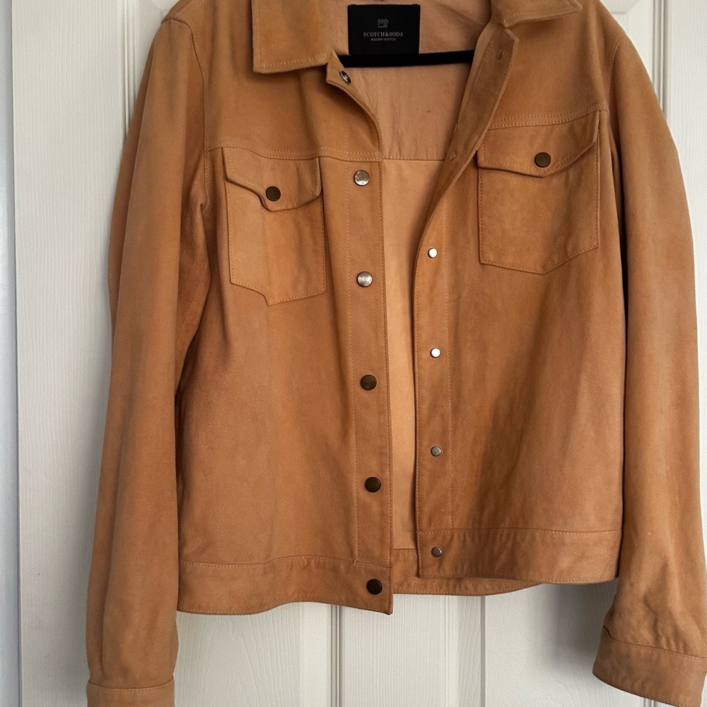 Scotch and soda XL Women's Tan Suede Jacket